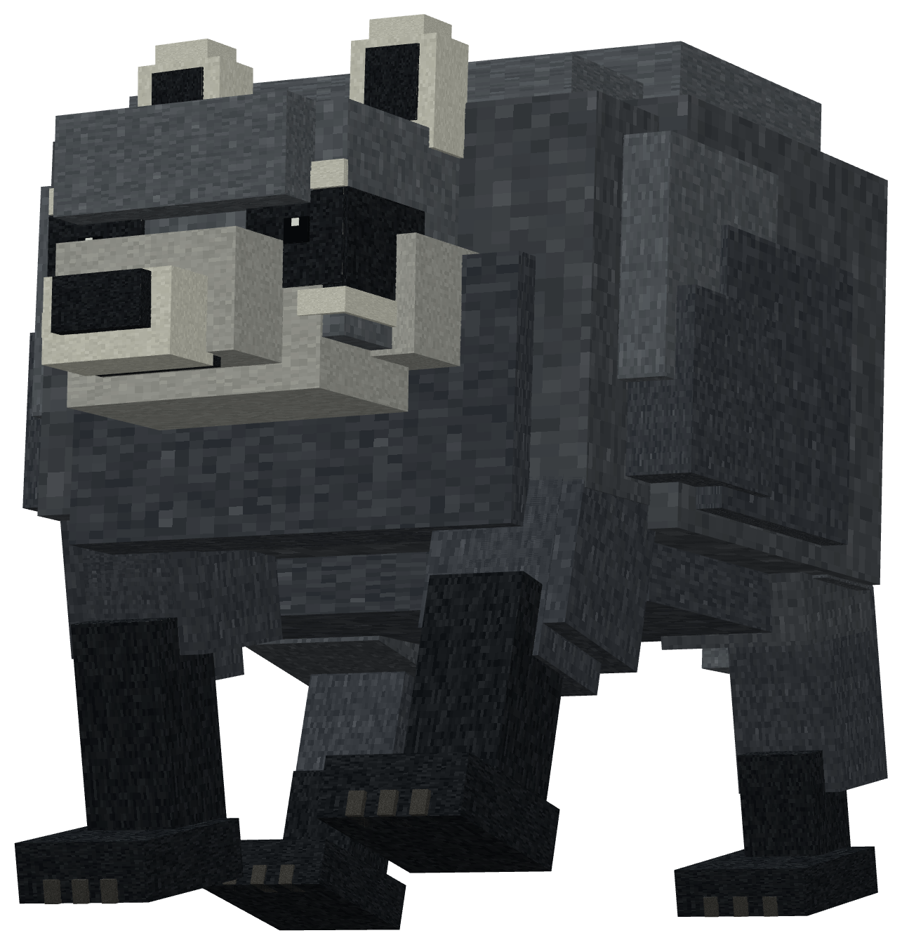 Boss Jimothy looming behind him: the same raccoon, far larger and heavier, mid-stride towards him.